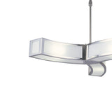 Duna 62cm 3 Light Suspension Light - Polished Chrome & White