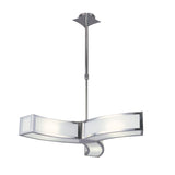 Duna 62cm 3 Light Suspension Light - Polished Chrome & White