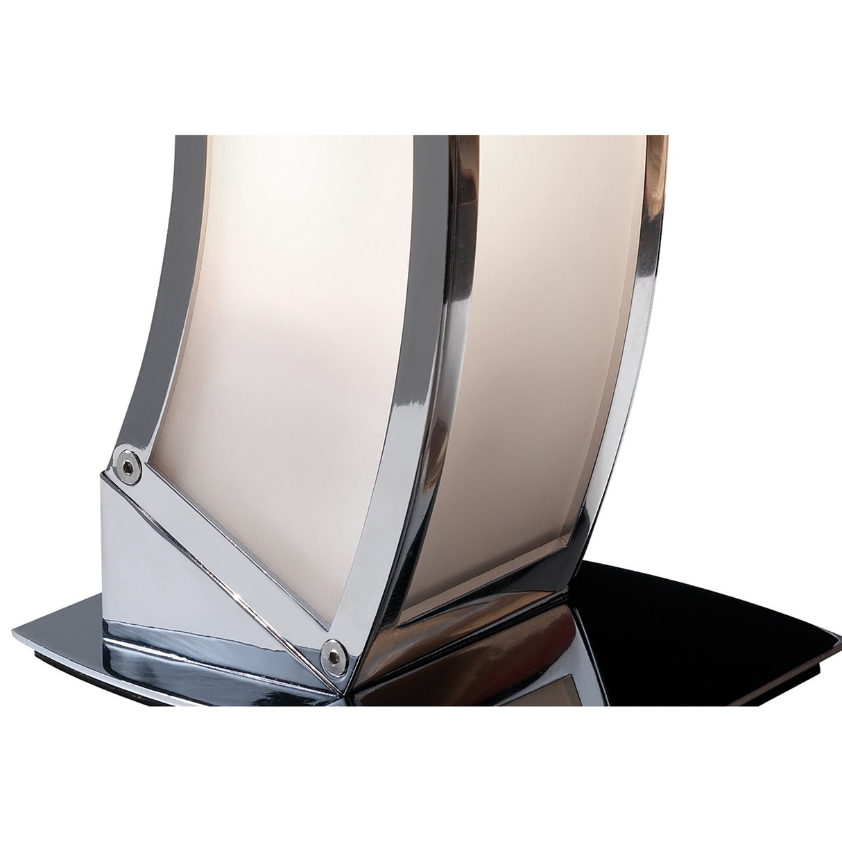 Duna LED Table Lamp 15W 2700K - Polished Chrome With White Acrylic