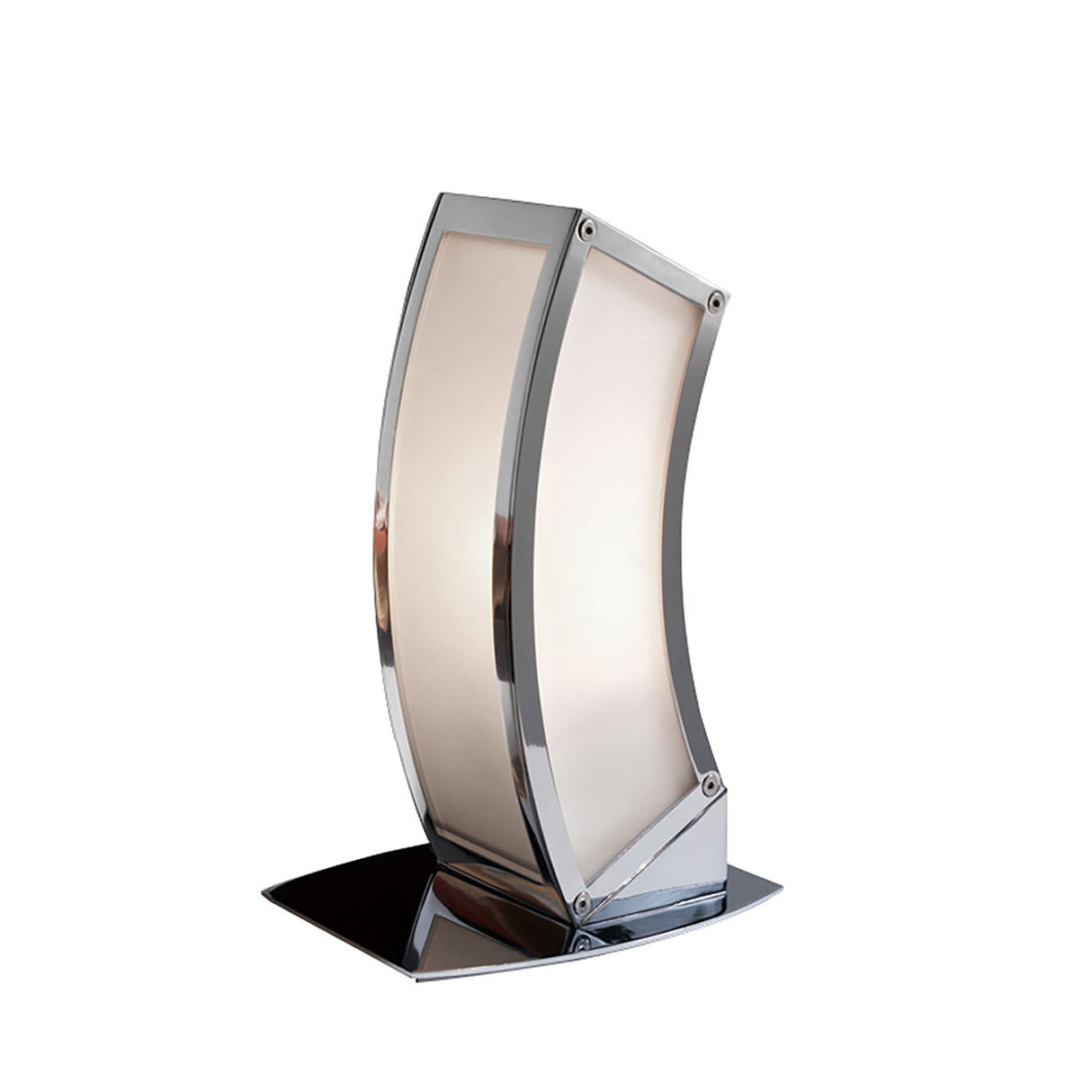 Duna LED Table Lamp 15W 2700K - Polished Chrome With White Acrylic