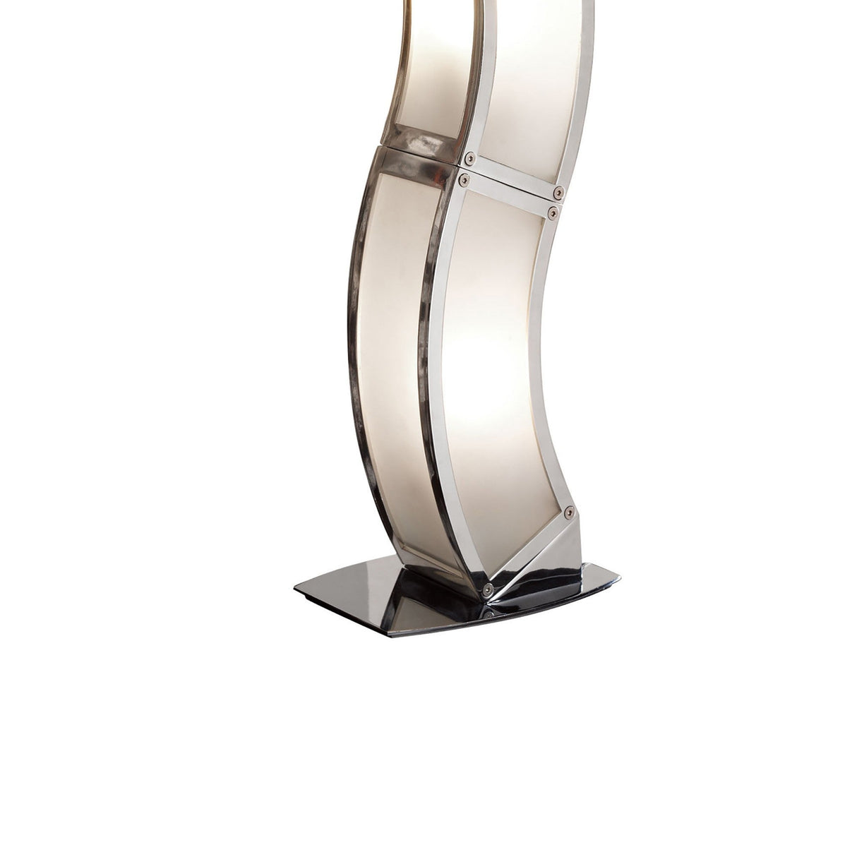 Duna LED Table Lamp 30W 2700K - Polished Chrome With White Acrylic