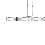 Duna 110cm 4 Light Linear Suspension Light  - Polished Chrome & White