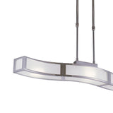 Duna 83cm 3 Light Linear Suspension Light - Polished Chrome & White