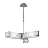 Duna 62cm 3 Light Suspension Light - Polished Chrome & White