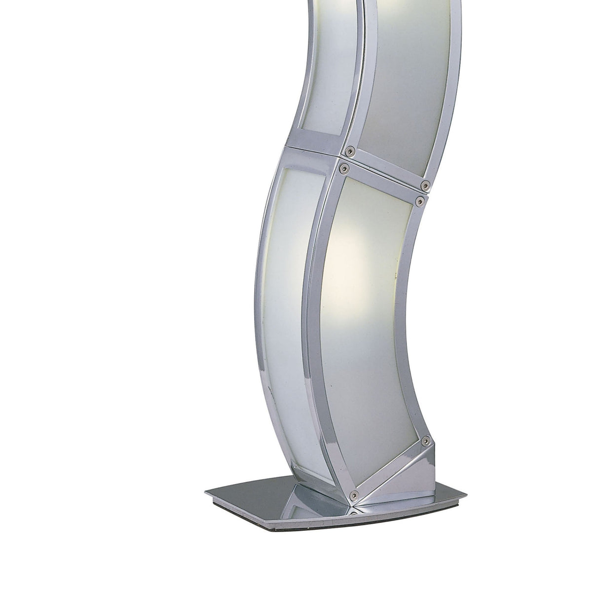 Duna 2 Light Table Lamp - Polished Chrome With White Acrylic