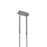 Duna 110cm 4 Light Linear Suspension Light - Polished Chrome & White