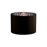 Duo Small Round Lampshade - Black/Chrome, 30 x 22cm