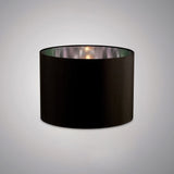 Duo Small Round Lampshade - Black/Chrome, 30 x 22cm
