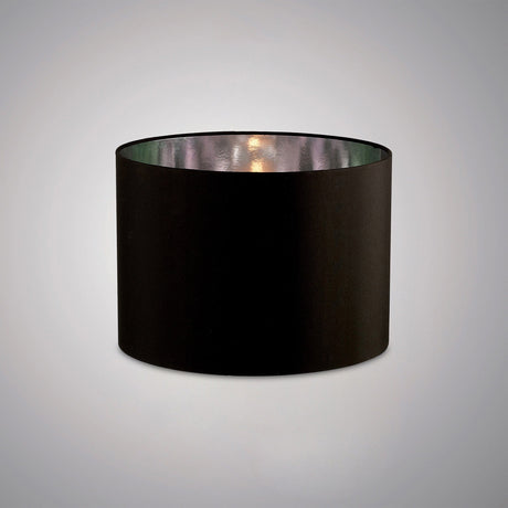 Duo Small Round Lampshade - Black/Chrome, 30 x 22cm