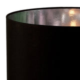 Duo Large Round Lampshade - Black/Chrome, 41 x 30cm