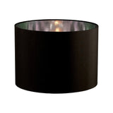 Duo Large Round Lampshade - Black/Chrome, 41 x 30cm
