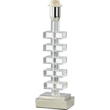 Dusit 1 Light Crystal Table Lamp - Silver (Without Shade)