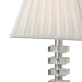 Dusit 1 Light Crystal Table Lamp - Silver (Without Shade)