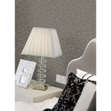 Dusit 1 Light Crystal Table Lamp - Silver (Without Shade)