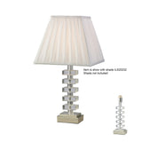 Dusit 1 Light Crystal Table Lamp - Silver (Without Shade)