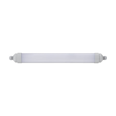 Easy Fix LED Flush Ceiling Light, a slim 63cm tube with grey plastic body, rounded end caps and a white diffuser, shown on a plain white background.