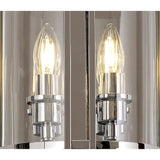 Eaton 2 Light Glass Wall Light - Polished Chrome