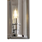 Eaton 2 Light Glass Wall Light - Polished Chrome