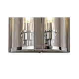 Eaton 2 Light Glass Wall Light - Polished Chrome