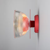 Eclipse Coloured Ribbed Glass Wall Light