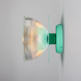 Eclipse Coloured Ribbed Glass Wall Light