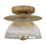 Eclipse Ribbed Glass Flush Ceiling Light