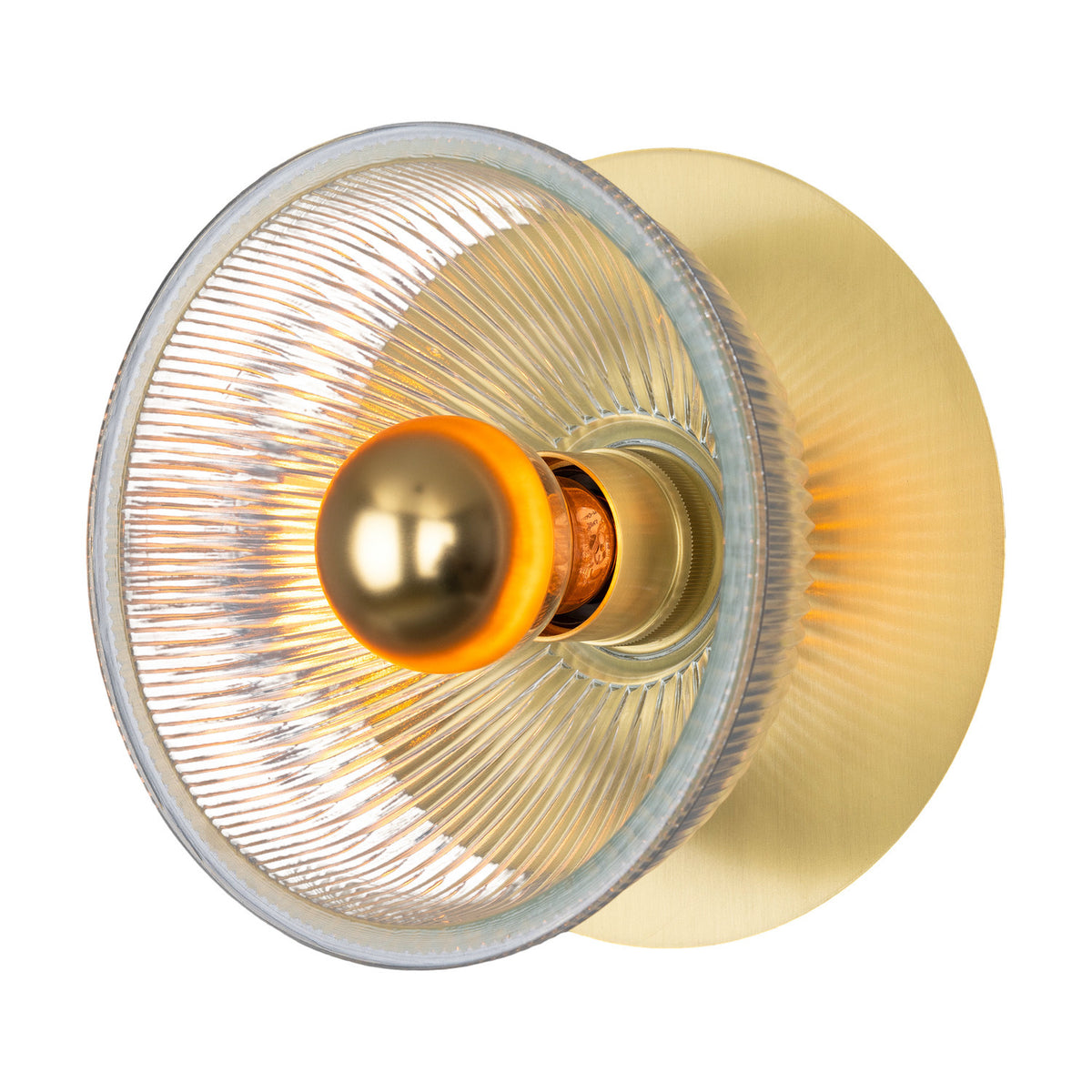 Eclipse Ribbed Glass Wall Light