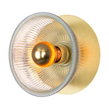Eclipse Ribbed Glass Wall Light