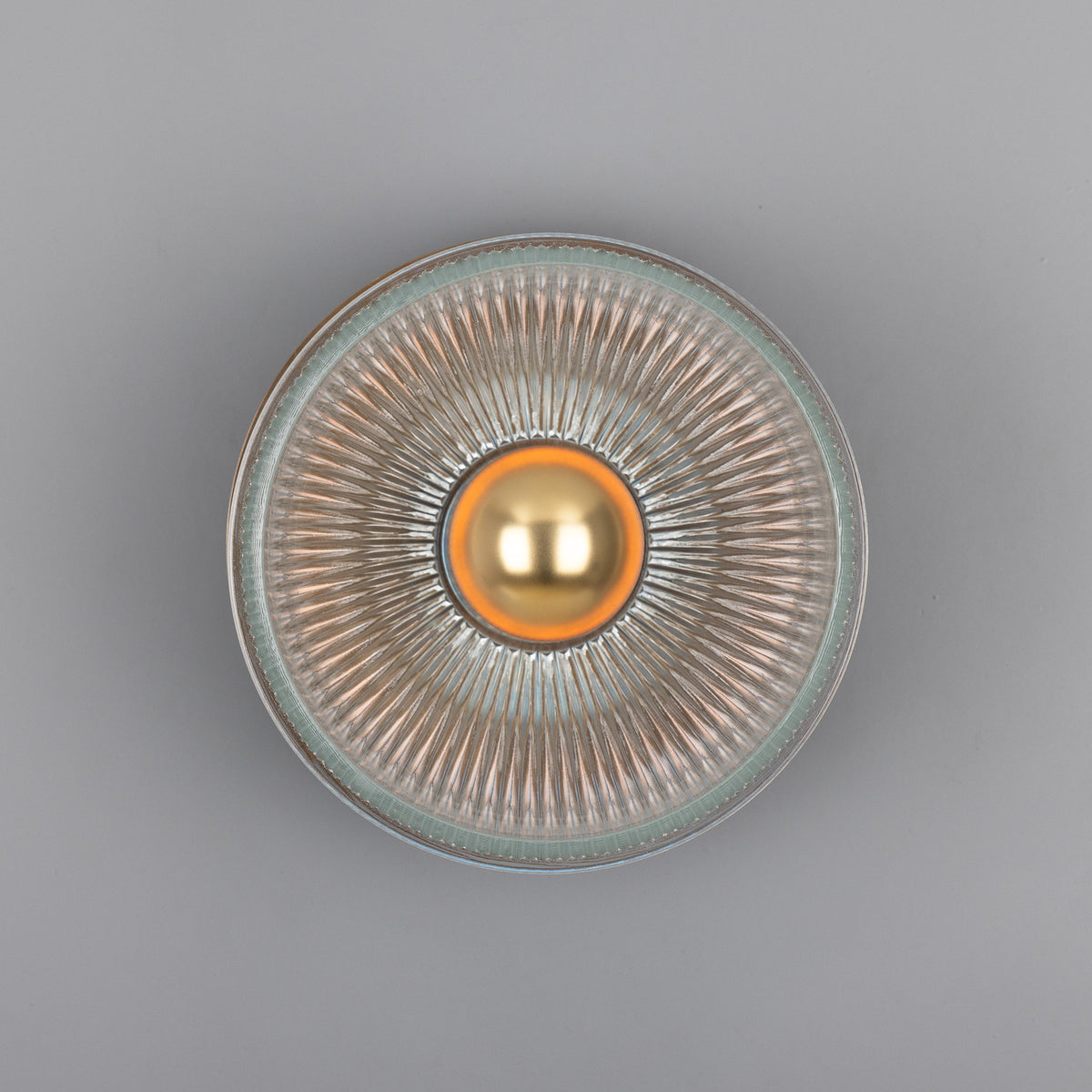 Eclipse Ribbed Glass Wall Light
