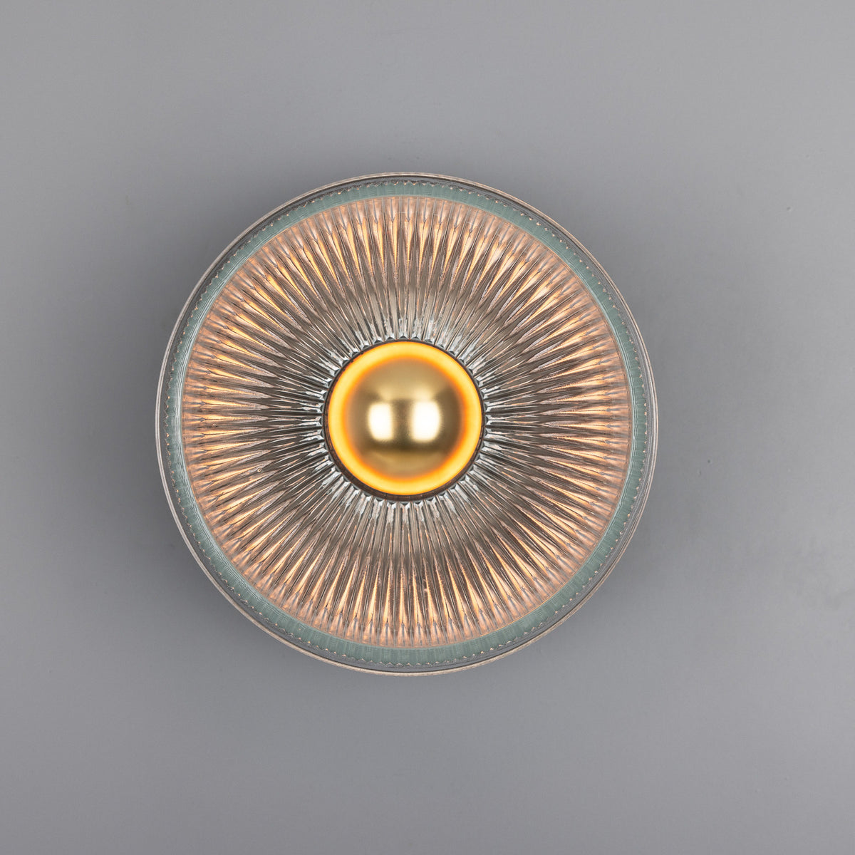 Eclipse Ribbed Glass Wall Light