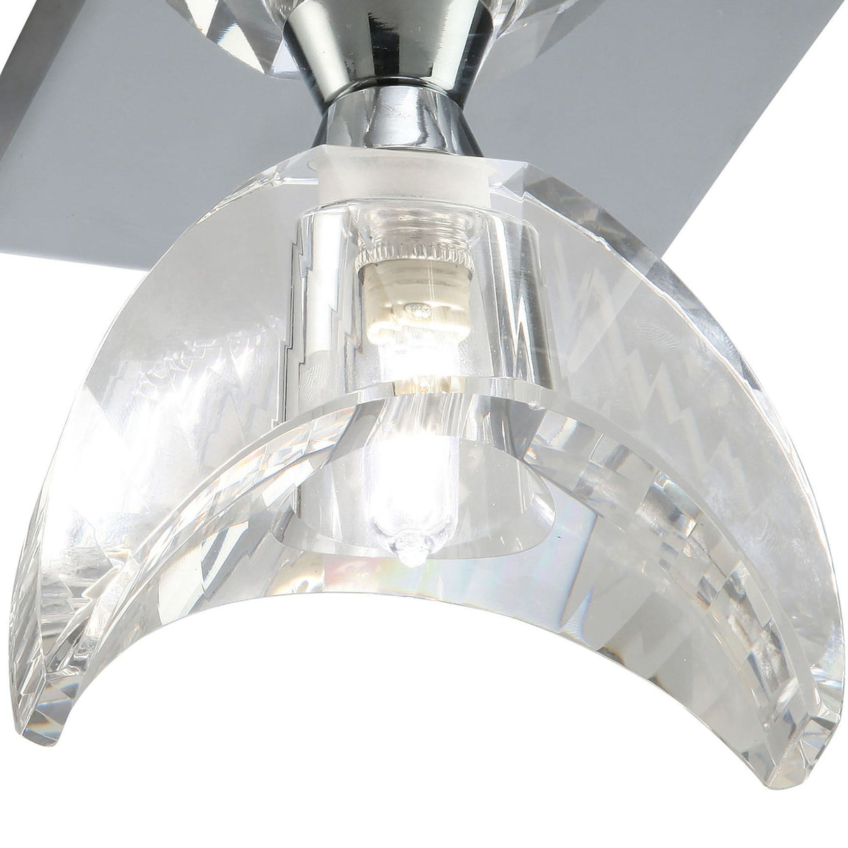 Eclipse 1 Light Semi-Flush Ceiling Light - Polished Chrome