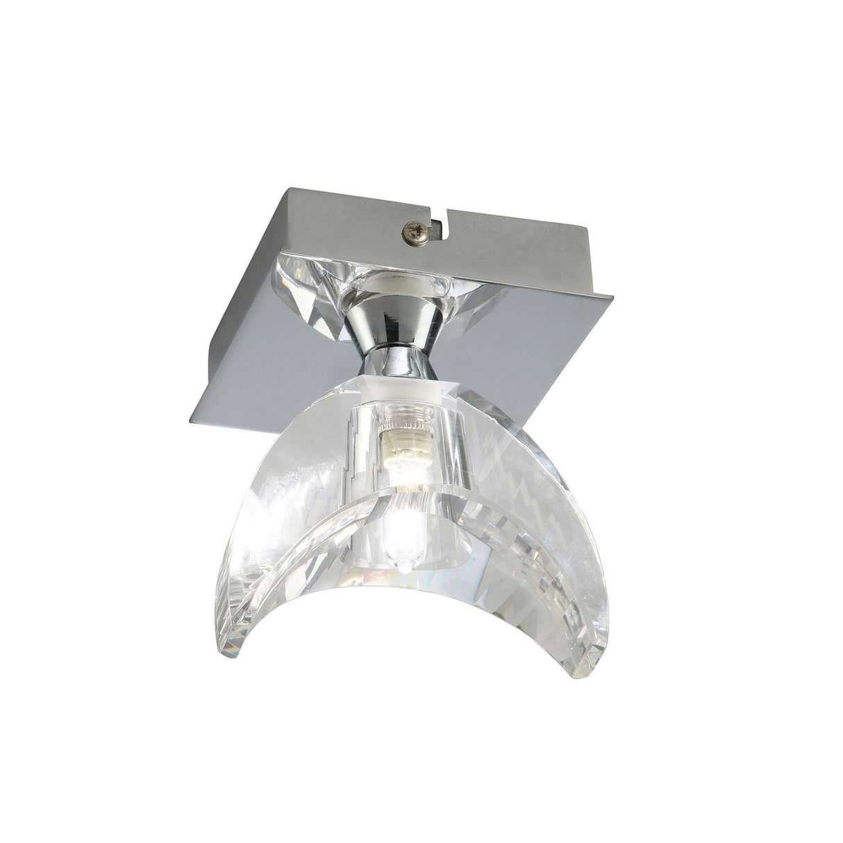 Eclipse 1 Light Semi-Flush Ceiling Light - Polished Chrome
