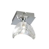Eclipse 1 Light Semi-Flush Ceiling Light - Polished Chrome