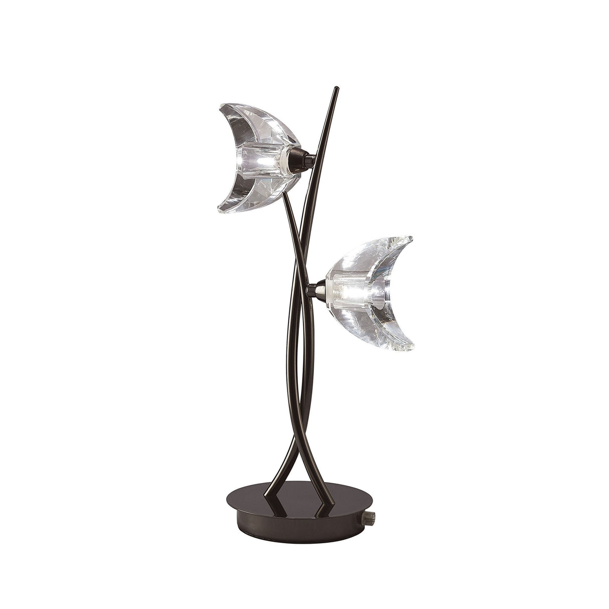 Eclipse 2 Light Table Lamp - Black Chrome