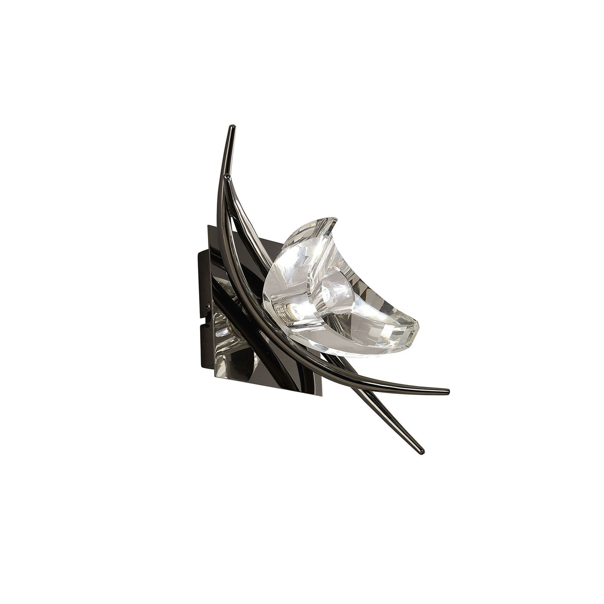 Eclipse 1 Light Wall Light - Black Chrome