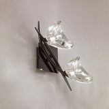 Eclipse 2 Light Wall Light - Black Chrome