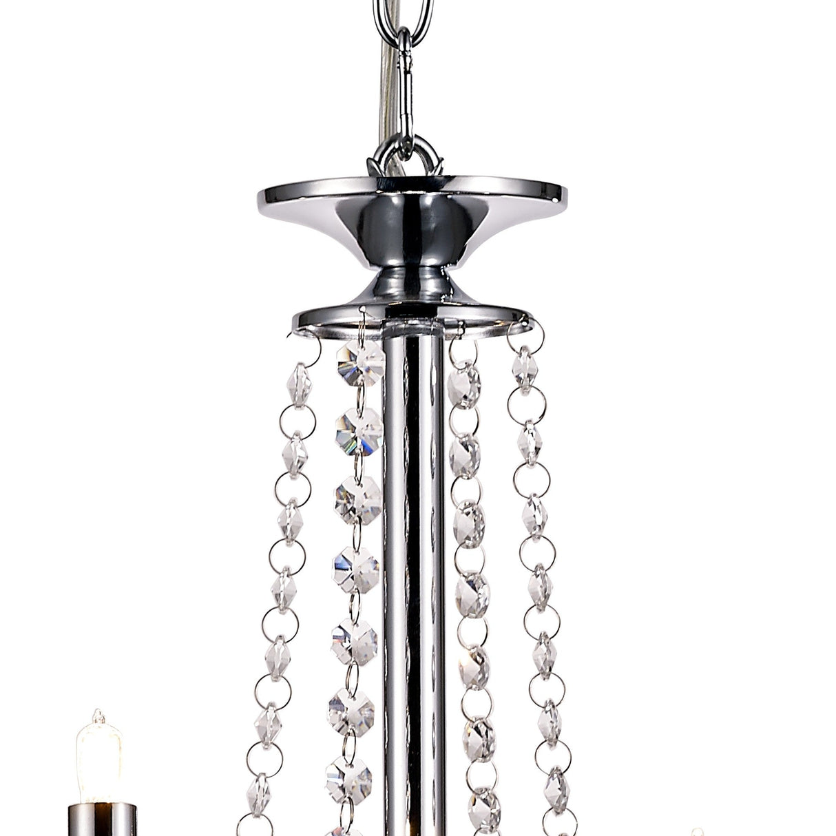 Eden 55cm 4 Light Crystal Chandelier - Polished Chrome