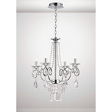 Eden 55cm 4 Light Crystal Chandelier - Polished Chrome