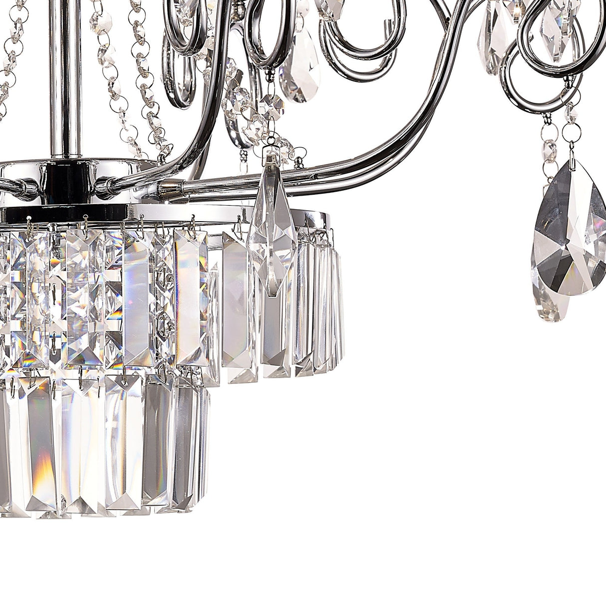 Eden 72cm 8 Light Crystal Chandelier - Polished Chrome