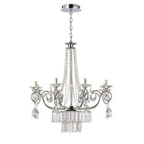 Eden 72cm 8 Light Crystal Chandelier - Polished Chrome