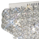 Edison 4 Light Crystal Flush Ceiling Light - Polished Chrome