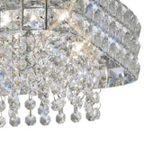 Edison 4 Light Crystal Flush Ceiling Light - Polished Chrome