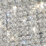 Edison 9 Light Crystal Flush Ceiling Light - Polished Chrome