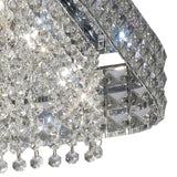 Edison 9 Light Crystal Flush Ceiling Light - Polished Chrome