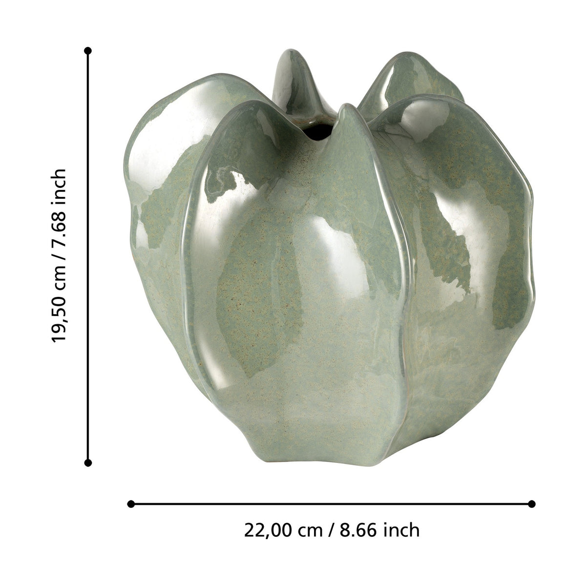 Egele Ceramic Vase 19.5cm - Light Green