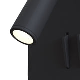 Detailed view of the Los 176 LED square wall light in black, highlighting its sharp edges and smooth finish.