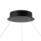 Element detail of Interstellar LED Circular Suspension Light in Graphite, illustrating the smooth, modern finish.