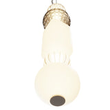 Close-up of Collar LED Pendant Light, chrome, emphasizing sophisticated detailing