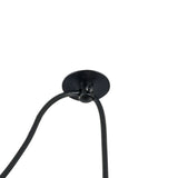 Close-up of a black Broni Pendant Light 16cm with a grey concrete shade, mounted against a white background, ideal for modern spaces with an industrial design flair.