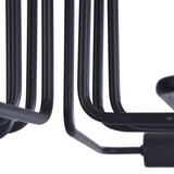 The Gilbert 8 Light Semi-Flush in Black features curved parallel metal bars with a smooth finish, ideal for creating a sleek, modern industrial design. Its perfectly suited to enhance the decor of contemporary homes with its sophisticated lighting fixture style.